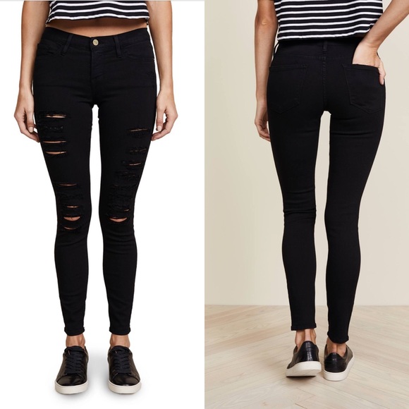 FRAME DENIM -Le High Skinny ripped jeans - Picture 2 of 4